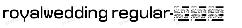 royalwedding regular字体转换